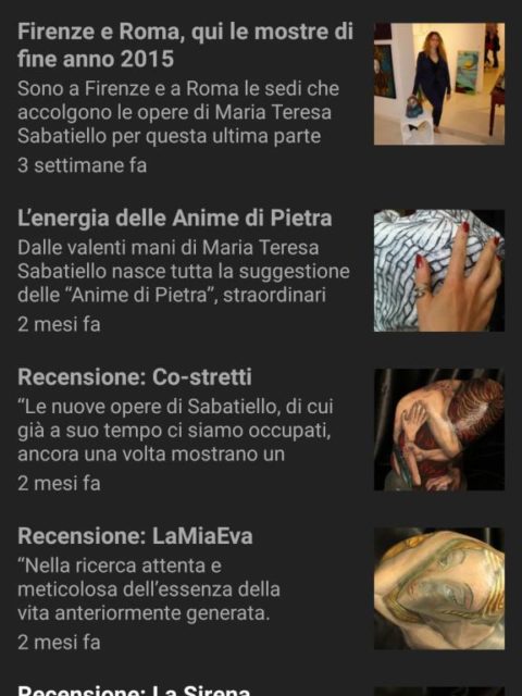 Maria Teresa Sabatiello - App Android: Anime di Pietra
