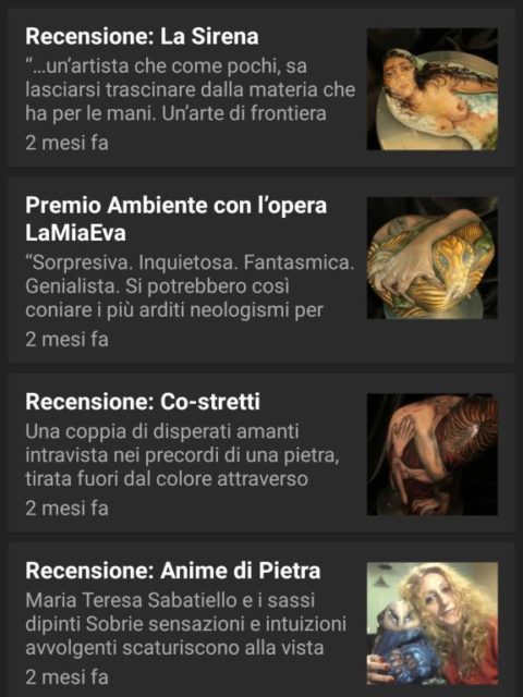 Maria Teresa Sabatiello - App Android: Anime di Pietra